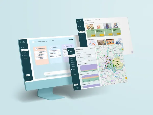 Air Aware web application interface showing air quality data for London