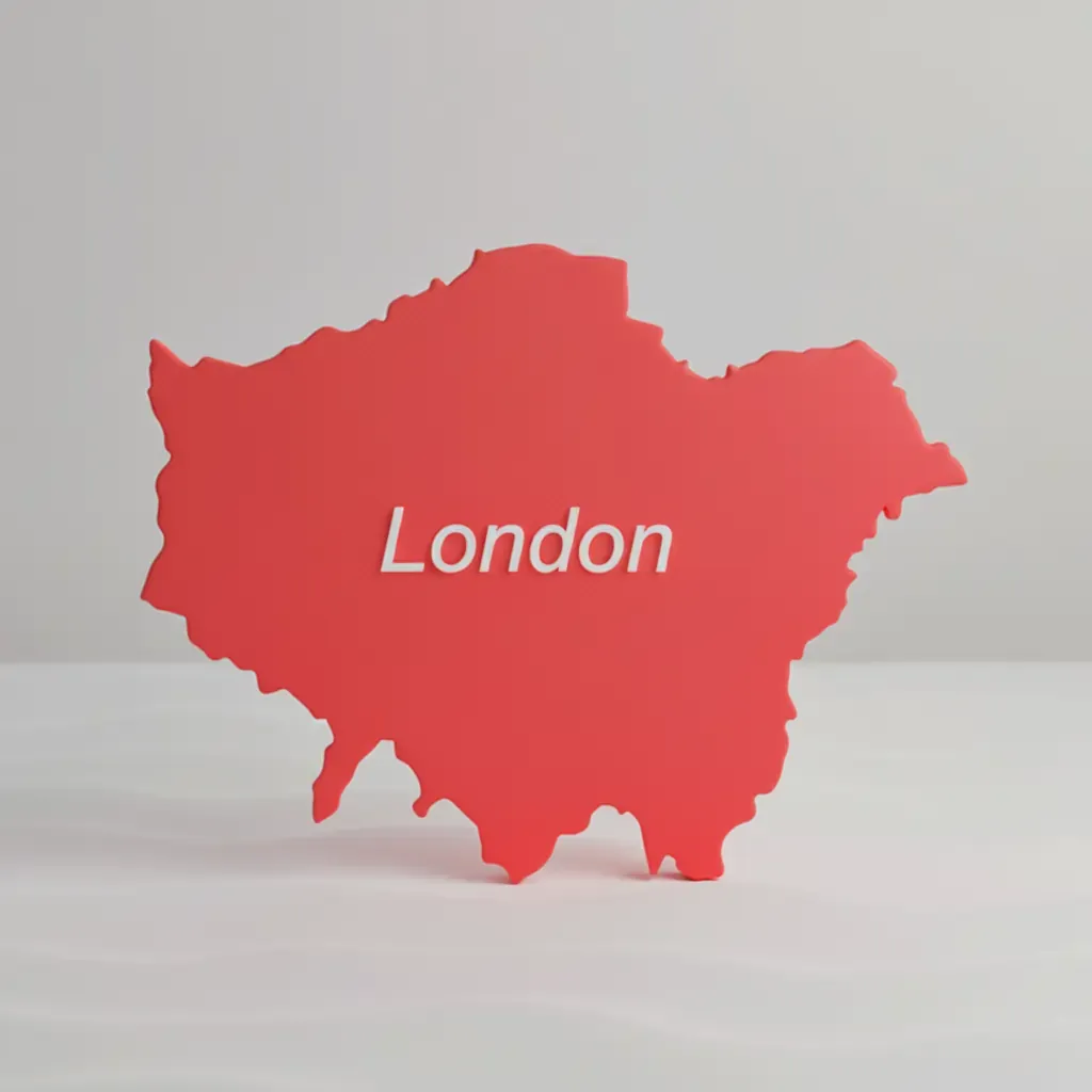 London skyline representing leading AI development agencies in the city