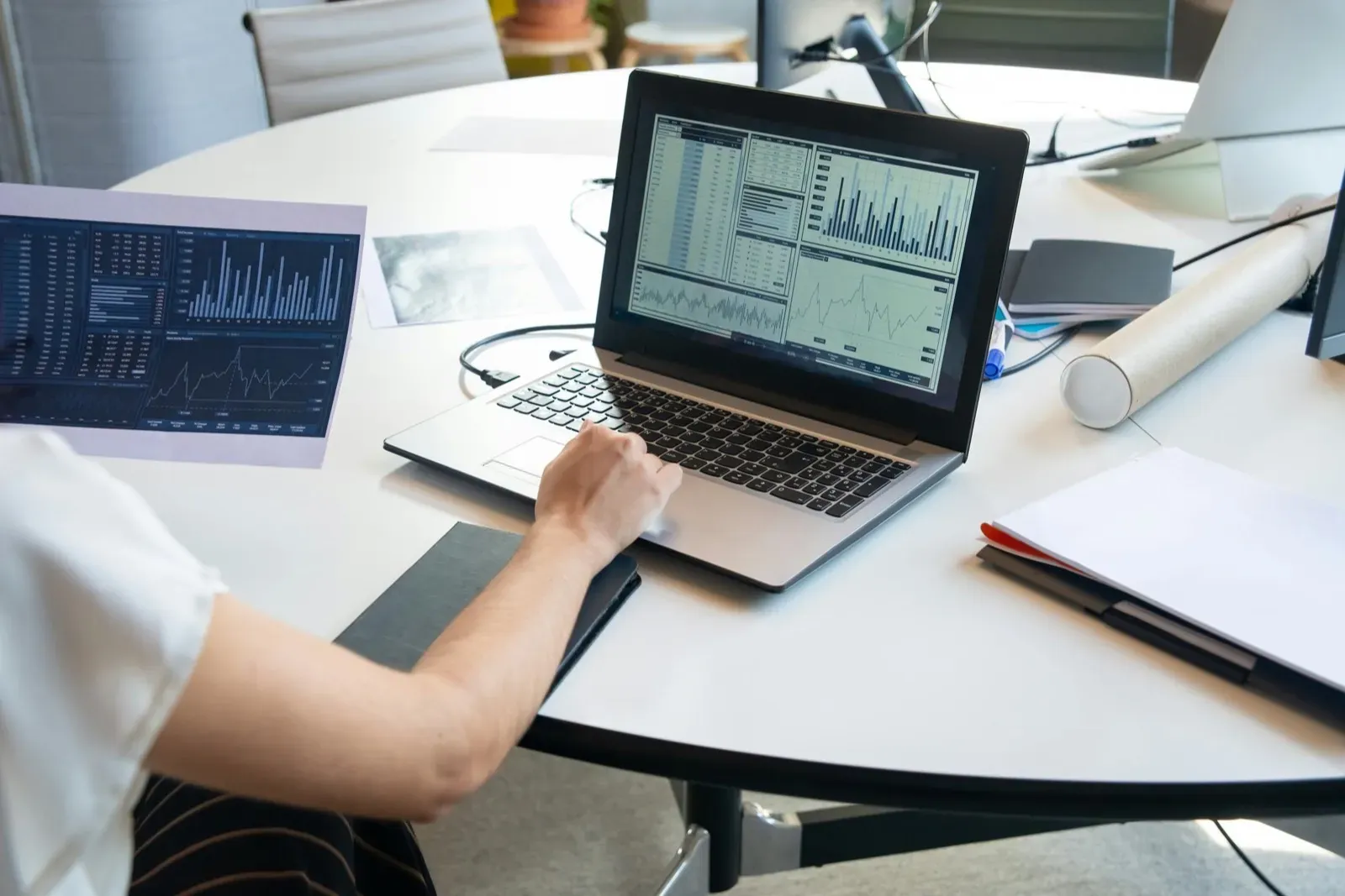 Underwriter reviewing risk-management documentation